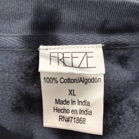 Freeze Womens Cropped Sweatshirt Gray Black Tie Dye Waiting For The Weekend XL - Picture 11 of 12